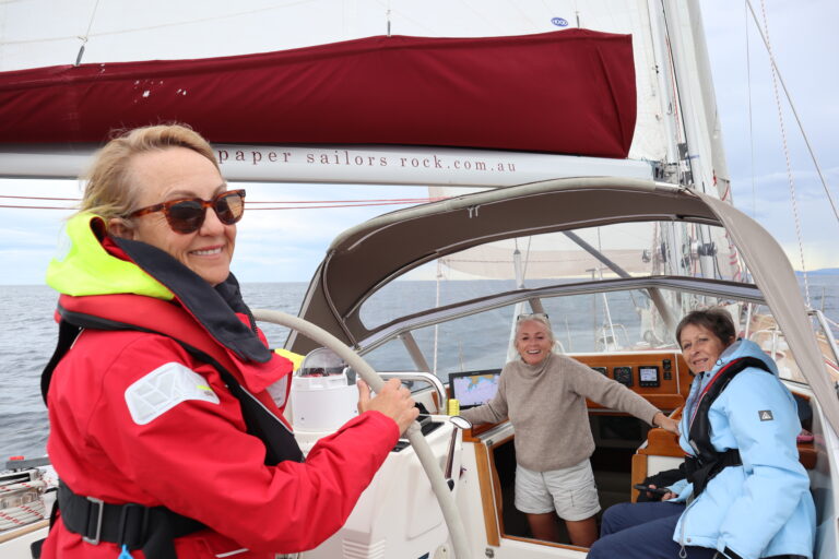 Kate, Vicki and Deb at Derwent Sailing