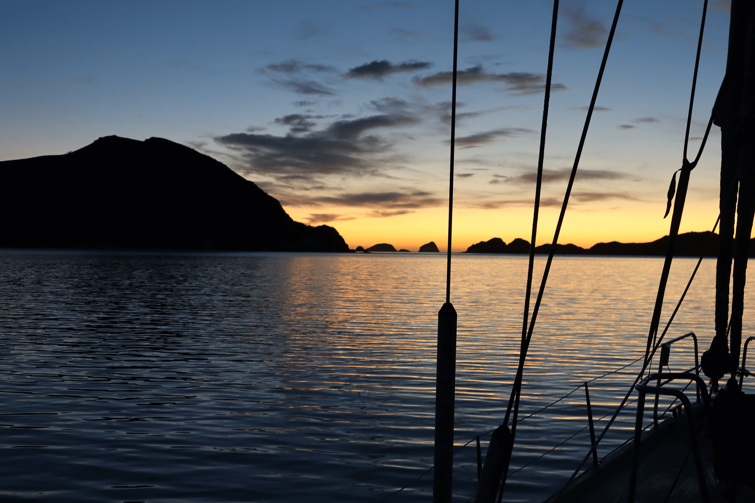 Sunset-Port-Davey,-Tasmania